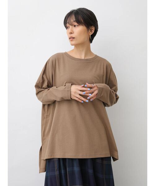 AMERICAN HOLIC(アメリカンホリック)の「前後差クルーネックカットチュニック *(Tシャツ/カットソー・レディース・ライトグレー/ブラック/オフホワイト/マスタード/モカ・FREE)」の18枚目の写真