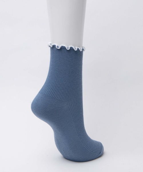 WEGO（ウィゴー）の「WEGO/ベア刺繍フリルソックス（ソックス/靴下・レディース・ホワイト/ブラック/ブルー/ライトブラウン・FREE）」の10枚目の写真