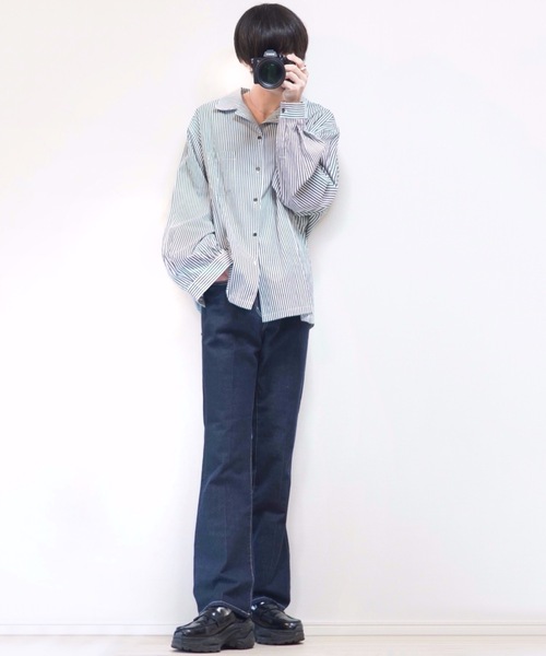 ADRER】ウォッシャブルフレアデニムパンツ（デニムパンツ