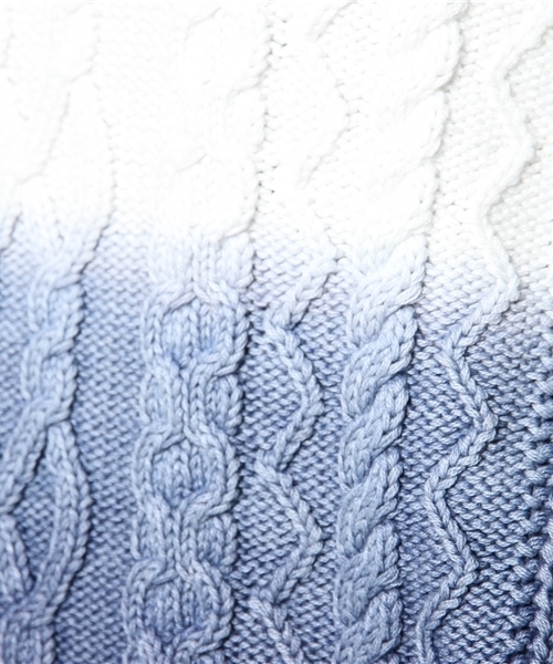 Planet blue world（プラネットブルーワールド）の「ｵﾝﾌﾞﾚｰ地柄ﾆｯﾄﾌﾟﾙｵｰﾊﾞｰ【Planet blue world】（ニット/セーター・レディース・ネイビー・MEDIUM）」の2枚目の写真