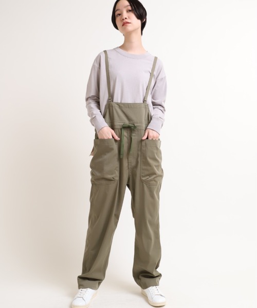 URCH RNA(アーチ アールエヌエー)の「O0631 ナイロン撥水サスペンダーパンツ【URCH】(サロペット/オーバーオール・レディース・オリーブ/キャメル/ブラック・MEDIUM)」の6枚目の写真