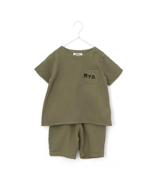 MAKE YOUR DAY（メイクユアデイ）の「リラックススーツ■100~140cm（ルームウェア/パジャマ・キッズ・チャコールグレー/ベージュ/カーキ/ブルー・100/110/120/130/140）」の3枚目の写真