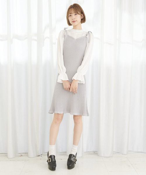 TITTY&CO.（ティティーアンドコー）の「ラメシフォンドッキングワンピース（ワンピース・レディース・ライトブルー/ブラック/ライトグリーン・SMALL/MEDIUM）」の15枚目の写真