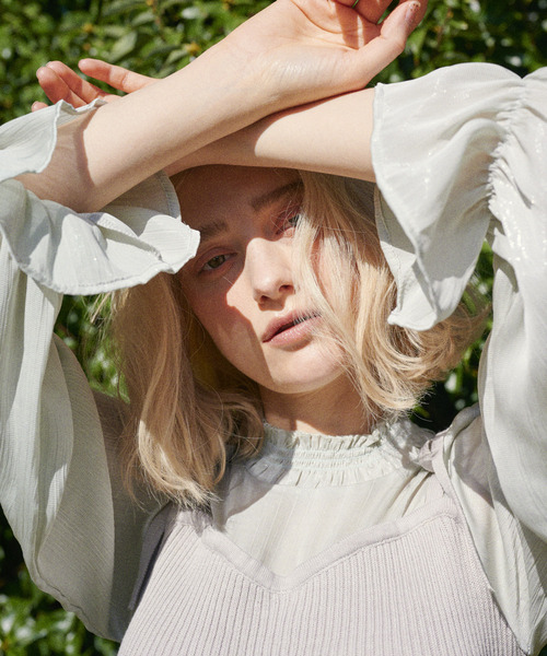 TITTY&CO.（ティティーアンドコー）の「ラメシフォンドッキングワンピース（ワンピース・レディース・ライトブルー/ブラック/ライトグリーン・SMALL/MEDIUM）」の18枚目の写真