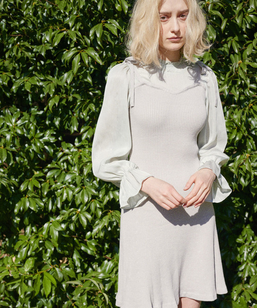 TITTY&CO.（ティティーアンドコー）の「ラメシフォンドッキングワンピース（ワンピース・レディース・ライトブルー/ブラック/ライトグリーン・SMALL/MEDIUM）」の19枚目の写真