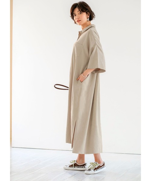 大人かわいい リュクス シャツワンピース ブラウス x694-r1.jpg