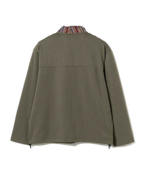 BEAMS LIGHTS（ビームスライツ）の「BEAMS LIGHTS / ラグ ストライプ スタンドカラー ブルゾン（ブルゾン・メンズ・ブラック/オリーブ・SMALL/MEDIUM/LARGE）」の8枚目の写真