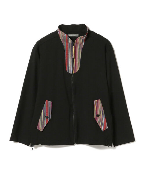 BEAMS LIGHTS（ビームスライツ）の「BEAMS LIGHTS / ラグ ストライプ スタンドカラー ブルゾン（ブルゾン・メンズ・ブラック/オリーブ・SMALL/MEDIUM/LARGE）」の9枚目の写真