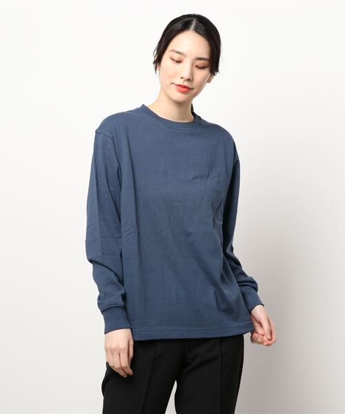 koe（コエ）の「ヘビーウェイトコットンロングスリーブTEE＊（Tシャツ/カットソー・レディース・ホワイト/ライトグレー/カーキ/グリーン/ライトベージュ/チャコールグレー/パープル/イエロー/ダークブルー/ピンク系その他2/レッド系その他4/ブラウン/ライラック/キャメル/ブルー系その他6・S/XL/M/L）」の9枚目の写真