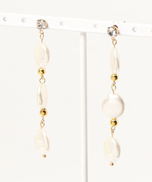 コインパールピアス ピアス 両耳用 Tone トーン のファッション アクセサリー Flamingoroom