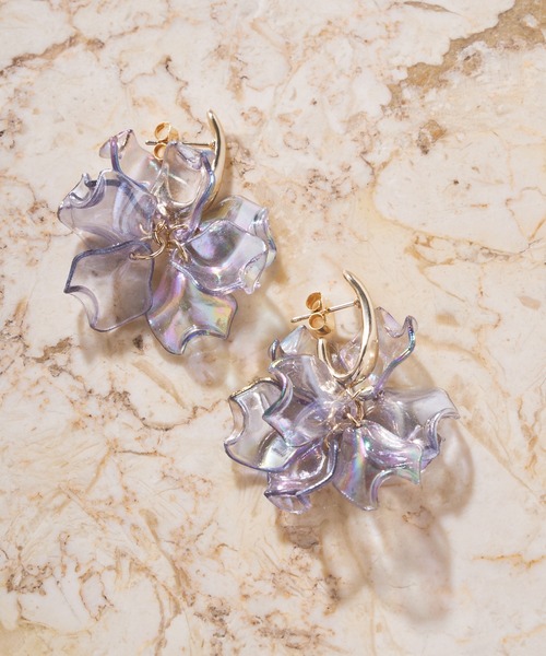 あるにか様 フラワーベース ピアス2点 おまとめ商品 COMPLETEDWORKS freshwater pearls flower ピアス（ピアス（両耳