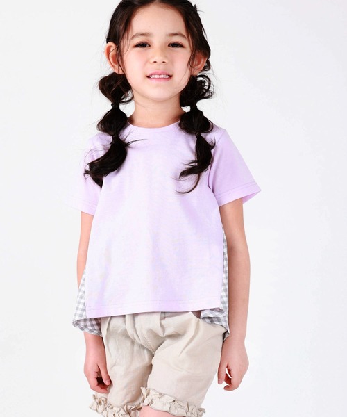 SUNDAYS SUN(サンデイズ サン)の「後ろ切り替えチュニック チェック/ドット(Tシャツ/カットソー・キッズ・ミント/チャコールグレー/ラベンダー・120/110/100/140/80/130/90)」の3枚目の写真