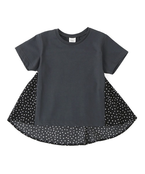 SUNDAYS SUN(サンデイズ サン)の「後ろ切り替えチュニック チェック/ドット(Tシャツ/カットソー・キッズ・ミント/チャコールグレー/ラベンダー・120/110/100/140/80/130/90)」の1枚目の写真