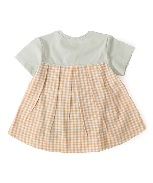 SUNDAYS SUN(サンデイズ サン)の「後ろ切り替えチュニック チェック/ドット(Tシャツ/カットソー・キッズ・ミント/チャコールグレー/ラベンダー・120/110/100/140/80/130/90)」の4枚目の写真