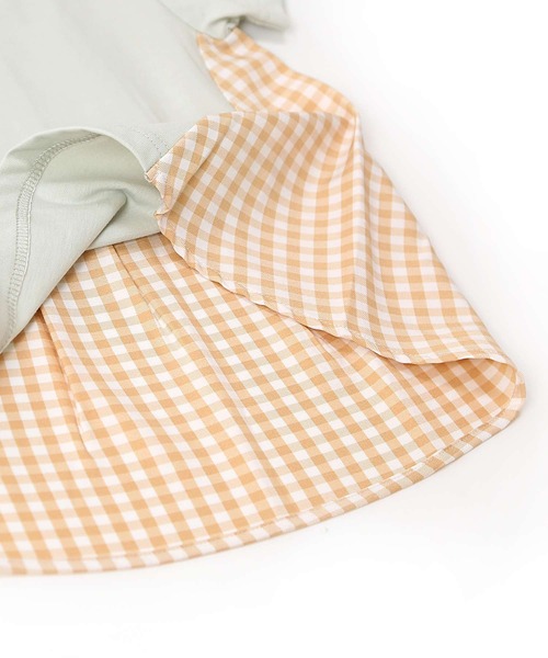 SUNDAYS SUN(サンデイズ サン)の「後ろ切り替えチュニック チェック/ドット(Tシャツ/カットソー・キッズ・ミント/チャコールグレー/ラベンダー・120/110/100/140/80/130/90)」の6枚目の写真