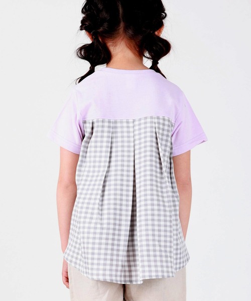 SUNDAYS SUN(サンデイズ サン)の「後ろ切り替えチュニック チェック/ドット(Tシャツ/カットソー・キッズ・ミント/チャコールグレー/ラベンダー・120/110/100/140/80/130/90)」の9枚目の写真