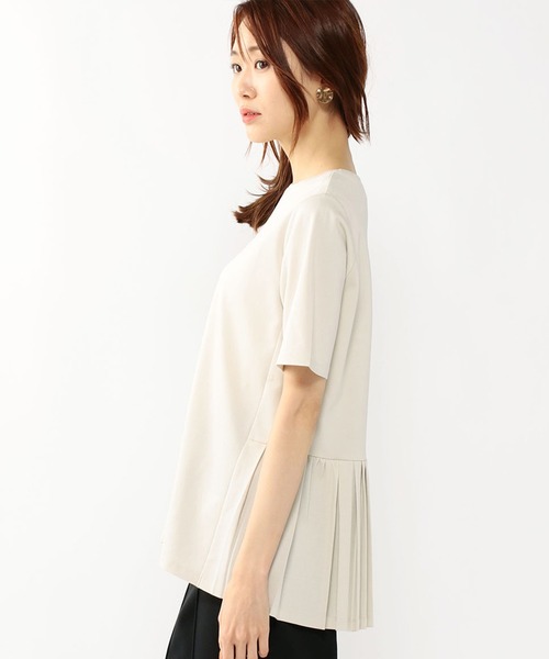 A/C DESIGN BY ALPHA CUBIC(エーシーデザインバイアルファキュービック)の「クーラータッチポンチバックタックTシャツ(Tシャツ/カットソー・レディース・ライトグレー/ネイビー/ライトグリーン・LL/L/M)」の1枚目の写真