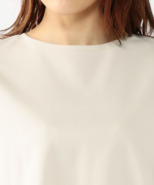 A/C DESIGN BY ALPHA CUBIC(エーシーデザインバイアルファキュービック)の「クーラータッチポンチバックタックTシャツ(Tシャツ/カットソー・レディース・ライトグレー/ネイビー/ライトグリーン・LL/L/M)」の4枚目の写真