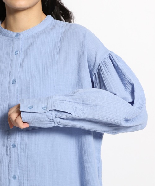 niko and...（ニコアンド）の「ガーゼふんわり袖ブラウス（シャツ/ブラウス・レディース・キャメル/ライトブルー/アイボリー・FREE）」の10枚目の写真