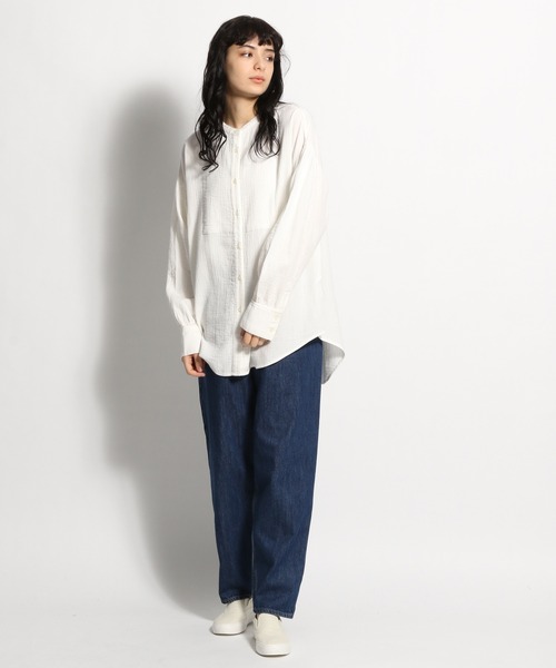 niko and...（ニコアンド）の「ガーゼふんわり袖ブラウス（シャツ/ブラウス・レディース・キャメル/ライトブルー/アイボリー・FREE）」の8枚目の写真