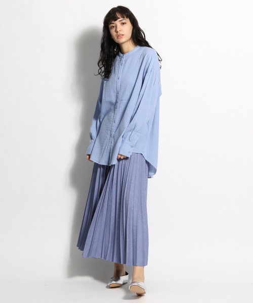 niko and...（ニコアンド）の「ガーゼふんわり袖ブラウス（シャツ/ブラウス・レディース・キャメル/ライトブルー/アイボリー・FREE）」の6枚目の写真