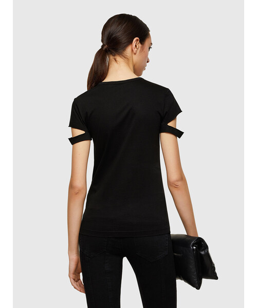 DIESEL（ディーゼル）の「レディース トップス Tシャツ カットアウト 半袖 クルーネック（Tシャツ/カットソー・レディース・ブラック/ホワイト・SMALL/MEDIUM/LARGE）」の8枚目の写真