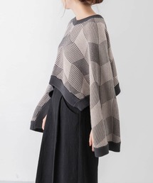 LAATO | PATTERN KINT PONCHO(ニット/セーター)