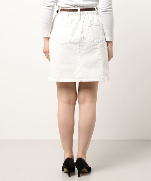 Honeys(ハニーズ)の「台形スカート(スカート・レディース・ホワイト/ブラック/ベージュ/カーキ・S/M/L)」の7枚目の写真