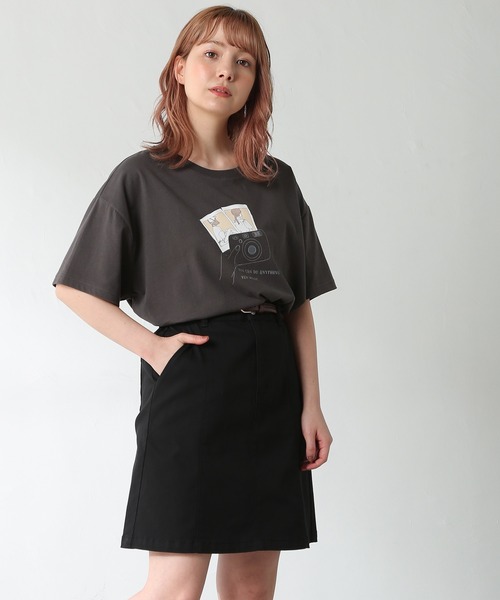 Honeys(ハニーズ)の「台形スカート(スカート・レディース・ホワイト/ブラック/ベージュ/カーキ・S/M/L)」の3枚目の写真