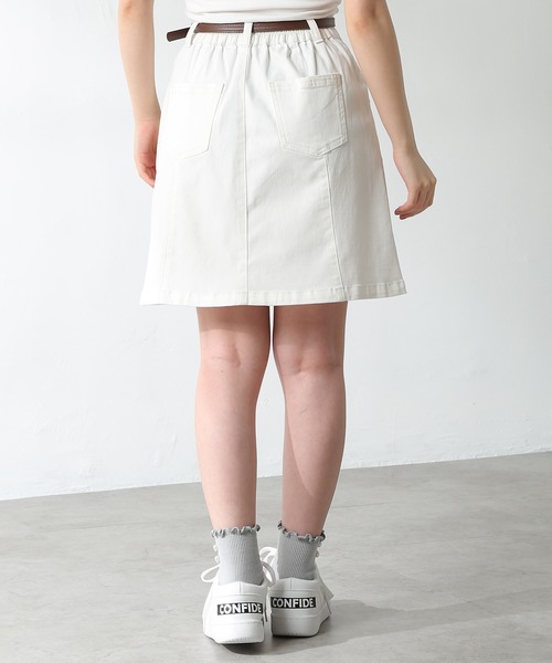 Honeys(ハニーズ)の「台形スカート(スカート・レディース・ホワイト/ブラック/ベージュ/カーキ・S/M/L)」の10枚目の写真