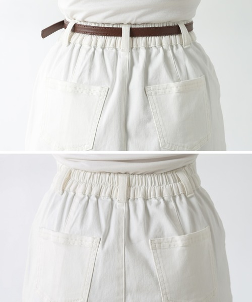 Honeys(ハニーズ)の「台形スカート(スカート・レディース・ホワイト/ブラック/ベージュ/カーキ・S/M/L)」の12枚目の写真