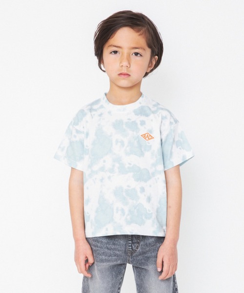 RADCHAP（ラッドチャップ）の「ムラ染プリント半袖Tシャツ（Tシャツ/カットソー・キッズ・ライム/オレンジ/ブルー・100cm/110cm/120cm/130cm/140cm/150cm/90cm）」の2枚目の写真