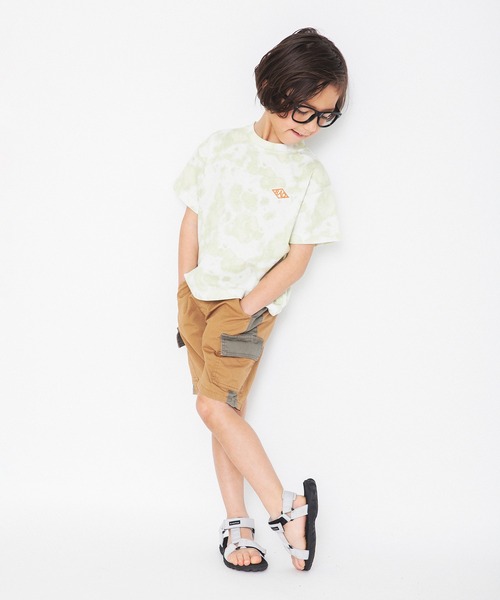 RADCHAP（ラッドチャップ）の「ムラ染プリント半袖Tシャツ（Tシャツ/カットソー・キッズ・ライム/オレンジ/ブルー・100cm/110cm/120cm/130cm/140cm/150cm/90cm）」の10枚目の写真