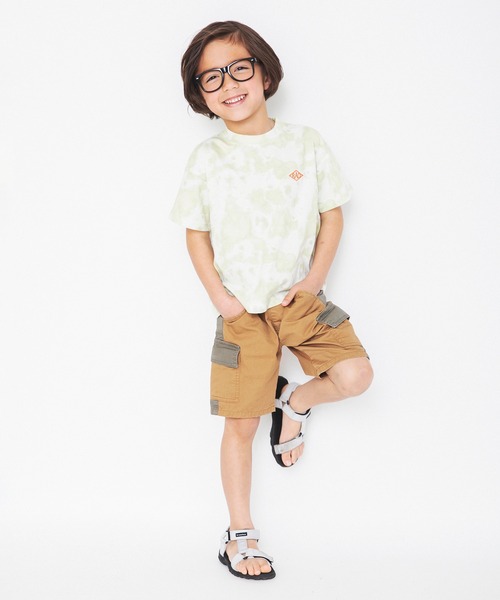 RADCHAP（ラッドチャップ）の「ムラ染プリント半袖Tシャツ（Tシャツ/カットソー・キッズ・ライム/オレンジ/ブルー・100cm/110cm/120cm/130cm/140cm/150cm/90cm）」の11枚目の写真