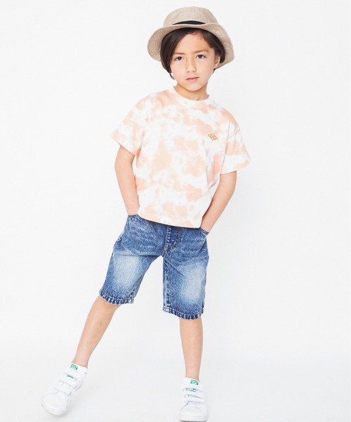 RADCHAP（ラッドチャップ）の「ムラ染プリント半袖Tシャツ（Tシャツ/カットソー・キッズ・ライム/オレンジ/ブルー・100cm/110cm/120cm/130cm/140cm/150cm/90cm）」の20枚目の写真