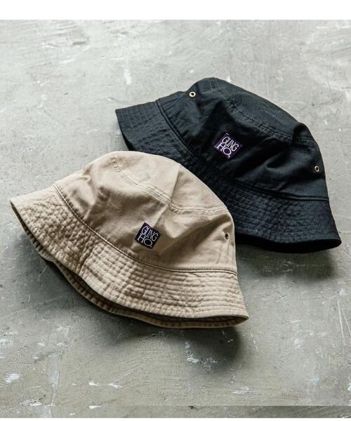 GUNG HO（ガンホー）の「別注 [ ガンホー ] SC GUNG HO GLR ツイル バケット ハット（ハット・メンズ・ブラック/ベージュ・FREE）」の3枚目の写真