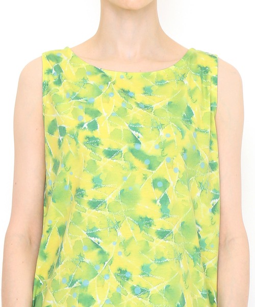 Design Tshirts Store graniph（デザイン　ティーシャツ　ストア　グラニフ）の「コモレビ | 総柄タンクトップ(ライトグリーン)（タンクトップ・レディース・ライトグリーン・FREE）」の10枚目の写真