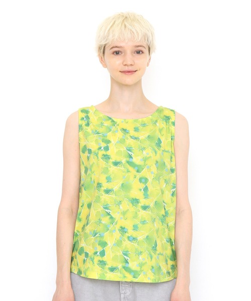 Design Tshirts Store graniph（デザイン　ティーシャツ　ストア　グラニフ）の「コモレビ | 総柄タンクトップ(ライトグリーン)（タンクトップ・レディース・ライトグリーン・FREE）」の8枚目の写真