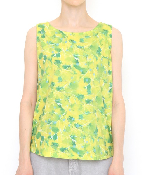 Design Tshirts Store graniph（デザイン　ティーシャツ　ストア　グラニフ）の「コモレビ | 総柄タンクトップ(ライトグリーン)（タンクトップ・レディース・ライトグリーン・FREE）」の2枚目の写真