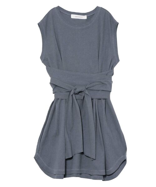 LAGUNAMOON(ラグナムーン)の「ウエストサッシュトップス(Tシャツ/カットソー・レディース・ベージュ/アイボリー/ブルー・FREE)」の11枚目の写真