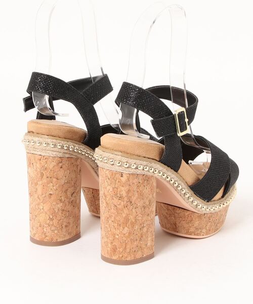 SUNNY ROOM（サニールーム）の「【厚底】チャンキーヒール　ストラップサンダル　443（サンダル・レディース・ブラック系その他/ブラック/ゴールド/ホワイト・LL/M/L/S）」の5枚目の写真