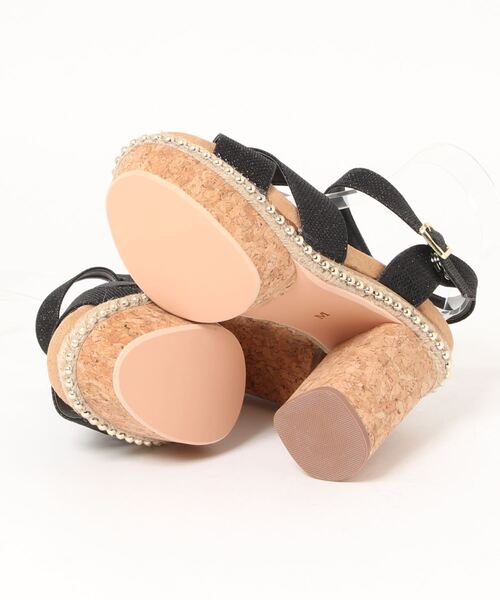 SUNNY ROOM（サニールーム）の「【厚底】チャンキーヒール　ストラップサンダル　443（サンダル・レディース・ブラック系その他/ブラック/ゴールド/ホワイト・LL/M/L/S）」の6枚目の写真