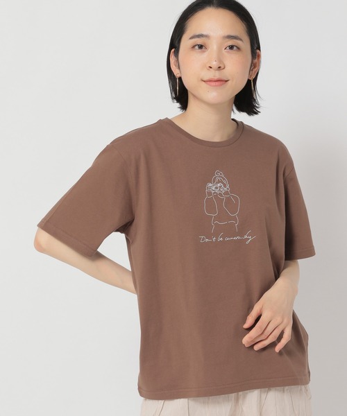 studio CLIP(スタディオクリップ)の「BAG付きイラストアソートTシャツ(Tシャツ/カットソー・レディース・ライトグレー/ライトブルー/ブラウン/オフホワイト/ブルー/グリーン・FREE)」の1枚目の写真