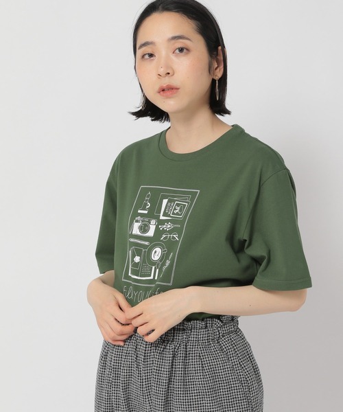 studio CLIP(スタディオクリップ)の「BAG付きイラストアソートTシャツ(Tシャツ/カットソー・レディース・ライトグレー/ライトブルー/ブラウン/オフホワイト/ブルー/グリーン・FREE)」の4枚目の写真