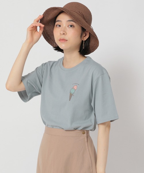 studio CLIP(スタディオクリップ)の「BAG付きイラストアソートTシャツ(Tシャツ/カットソー・レディース・ライトグレー/ライトブルー/ブラウン/オフホワイト/ブルー/グリーン・FREE)」の5枚目の写真