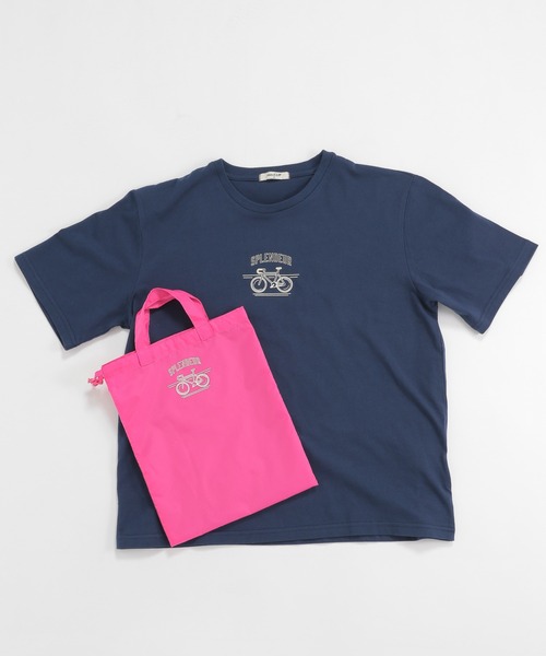 studio CLIP(スタディオクリップ)の「BAG付きイラストアソートTシャツ(Tシャツ/カットソー・レディース・ライトグレー/ライトブルー/ブラウン/オフホワイト/ブルー/グリーン・FREE)」の10枚目の写真