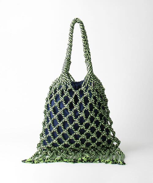 K-BAS（ケーバス）の「＜K-BAS＞マクラメバッグ（ショルダーバッグ・レディース・ピンク/ケリー・FREE）」の2枚目の写真