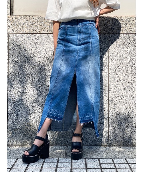 ENVYM（アンビー）の「イレヘムデニムロングＳＫ（デニムスカート・レディース・ブルー・S/M）」の14枚目の写真