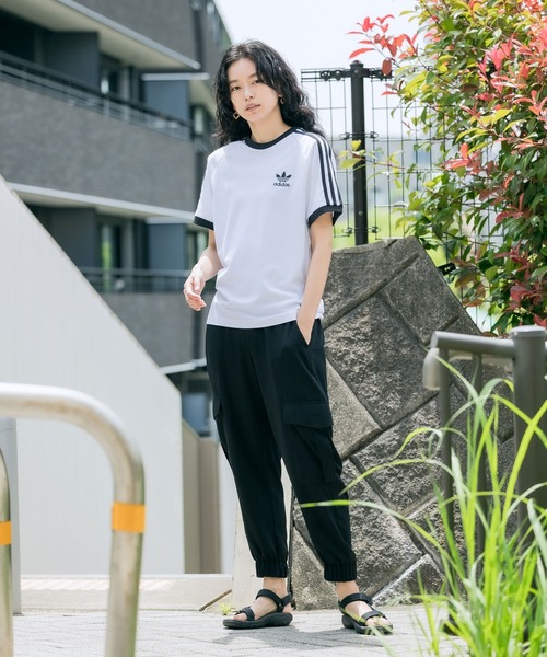 adidas Originals（アディダスオリジナルス）の「adidas Originals/アディダス オリジナルス 3STRIPES S/S TEE Tシャツ/半袖Tシャツ（Tシャツ/カットソー・メンズ・ホワイト/ブラック・S/M/L/XL/XO）」の21枚目の写真