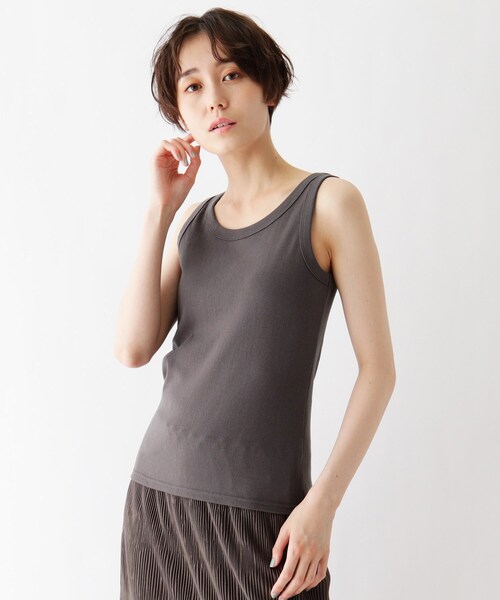 DRESKIP（ドレスキップ）の「◆2WAYタンクトップ（タンクトップ・レディース・サンドベージュ/グレー系その他/グリーン系/アイボリー系2・02/03/04）」の2枚目の写真